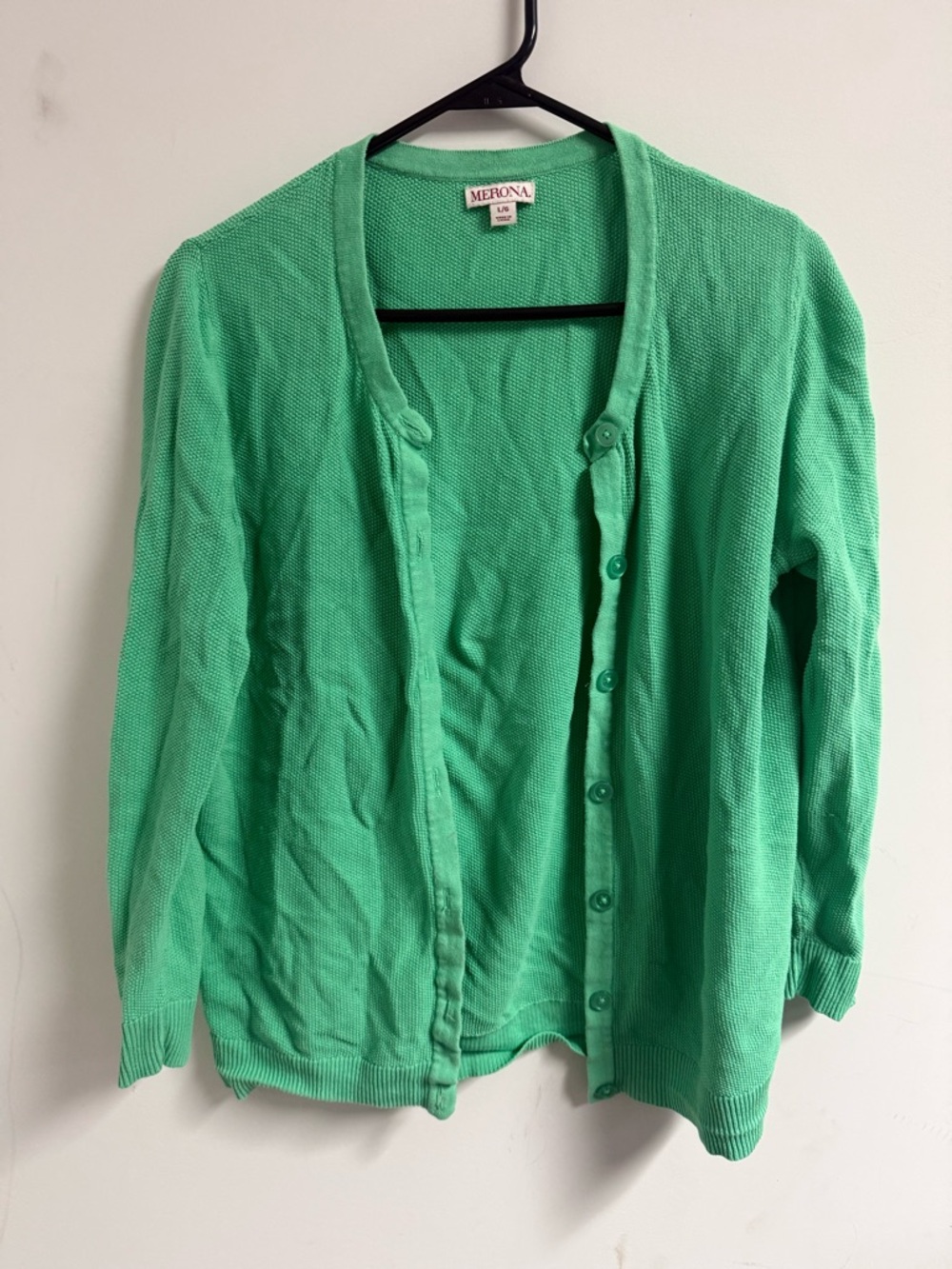 Merona Bright Green Lightweight Button Cardigan